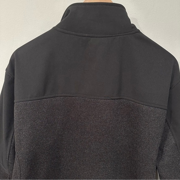 Reebok Full Zip Up Logo Jacket Black XLarge Pockets Mixed Media Athleisure NWOT - Picture 12 of 13